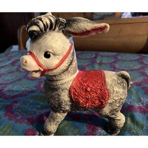 1961 Donkey Mule Sun Rubber Head Swivels Roller Feet  Adorable